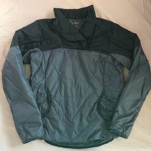 LL Bean Primaloft Pullover Jacket in Black/Gray